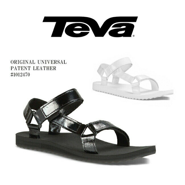 テバ サンダル レディース TEVA テバ　W ORIGINAL UNIVERSAL PATENT LEATHER #1012470 スポーツサンダル レディース靴 パテントレザー オリジナルユニバーサル ブラック ラバーソール 海 プール 夏フェス