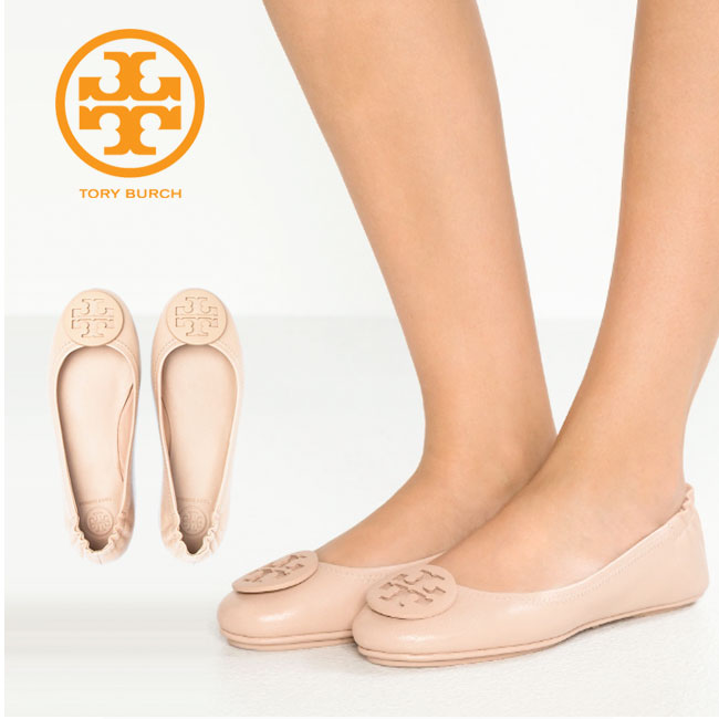 【TORY BURCH】トリーバーチ バレエシューズ フラットシューズ 49350 0927 GOAN SAND フラットぺたんこ ロゴ ベージュ　折りたたみ 持ち運び コンパクト