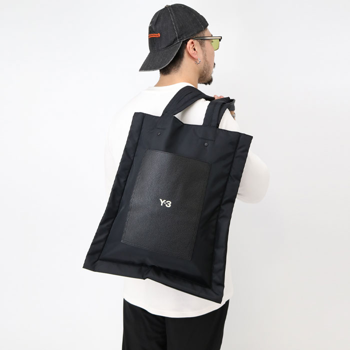 Y-3 ワイスリー adidas アディダス YOHJI YAMAMOTO 1Z2326 LUX TOTE BLACK トートバッグ ロゴ 鞄 BLACK メンズ レディース ユニセックス 通勤 通学 キャンバス A4収納可能 2024father