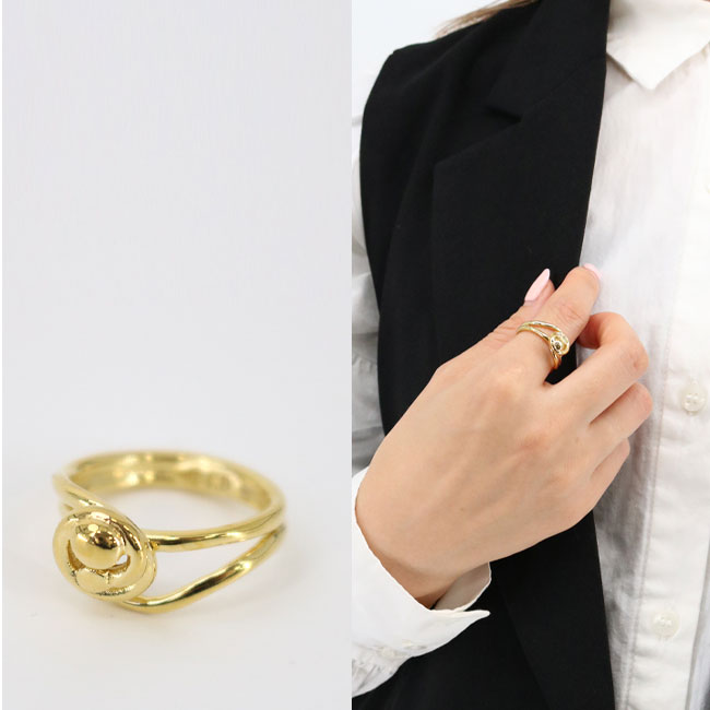 J&M DAVIDSON ジェイアンドエム デヴィッドソン KNOTTED RING JKNR0XX　BRXX 150G/GOLD リング 指輪 ロゴBOX入り ギフト プレゼント アクセサリー