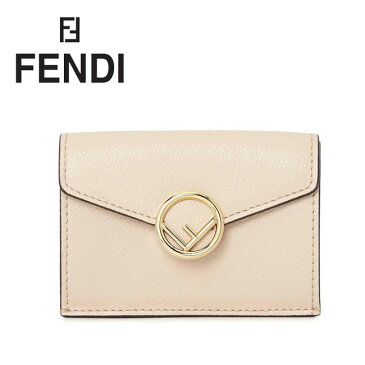 【FENDI】フェンディ 財布 三つ折り ミニ財布 8M0395 A18B F1BA9 ピンクベージュ レザー F IS FENDI レディース MICRO TRIFOLD WALLET VIT.CRUISE POU マイクロ トライフォールド ウォレット DRE+ORO SOFT 小銭入れ付き プレゼント ギフト