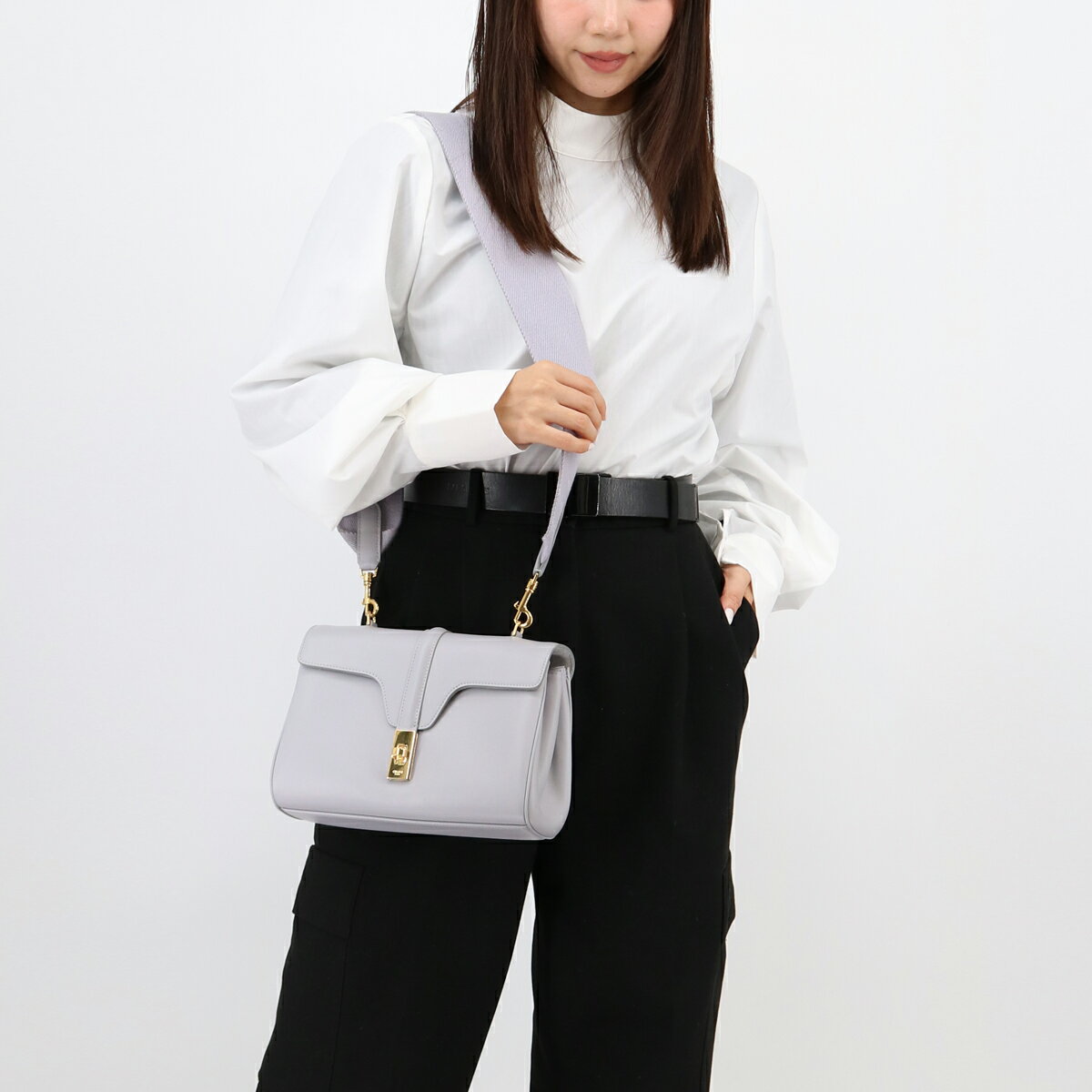 CELINE セリーヌ ショルダーバッグ 196853CR4 ティーン ソフト16 ショルダーバッグ クロスボディ ロゴ 鞄 レディース ブランドBAG