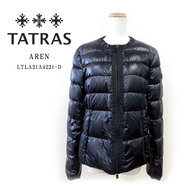 【即納・正規品】【並行輸入】【TATRAS】タトラス LTLA21A4221-D AREN NAVY ダウン ジャケット ダウンコート ショート丈 ブラック アウター レディース 通勤 きれいめ 秋冬