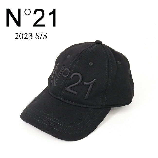 【N°21】ヌメロヴェントゥーノ 23E N1M1 7100 6991 ベースボールキャップ ロゴ刺繍 BLACK CAP 帽子 レディース メンズ ユニセックス アウトドア スポーツ ゴルフのサムネイル