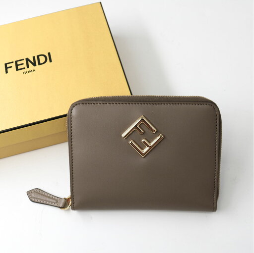 FENDI フェンディ— ラウンドジップ 二つ折り財布 8M0508 ALV4 FFダイヤモンド ジップアラウンド財布 ミディアム ロゴ GREY レザー プレゼント ギフト ブランド FENDI フェンディ— ラウンドジップ 二つ折り財布 8M0508 ALV4 FFダイヤモンド ジップアラウンド財布 ミディアム ロゴ GREY レザー プレゼント ギフト ブランド