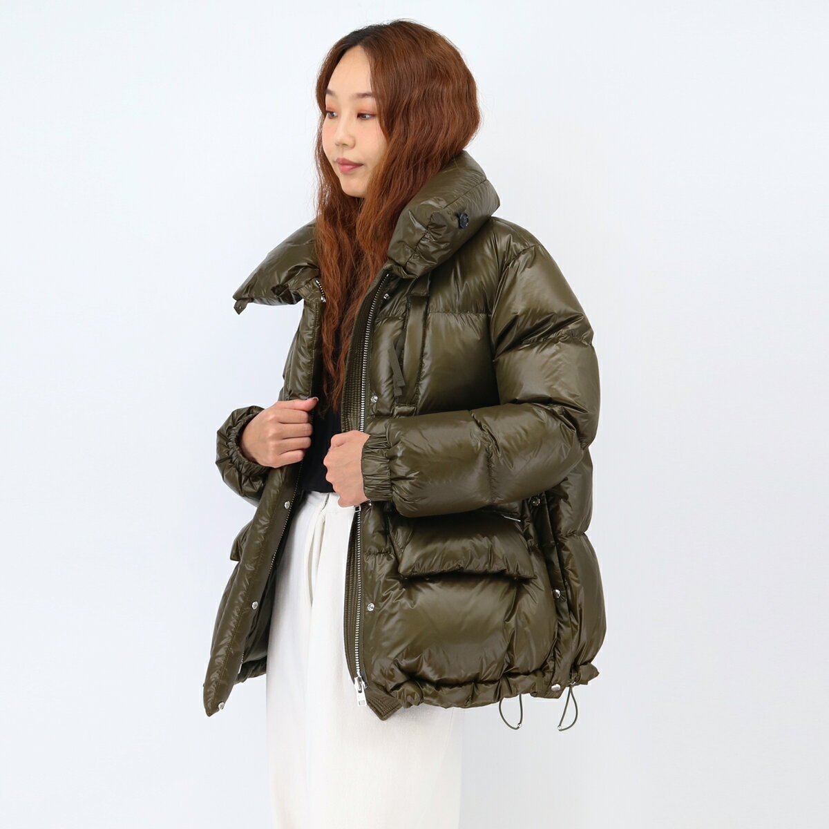 WOOLRICH ウールリッチ CFWWOU0583 ALIQUIPPA PUFFY JACKET DARKGREEN ダウンジャケット ダウン コート ジャケット アウター Aライン レディース ダークグリーン カーキ ブランド