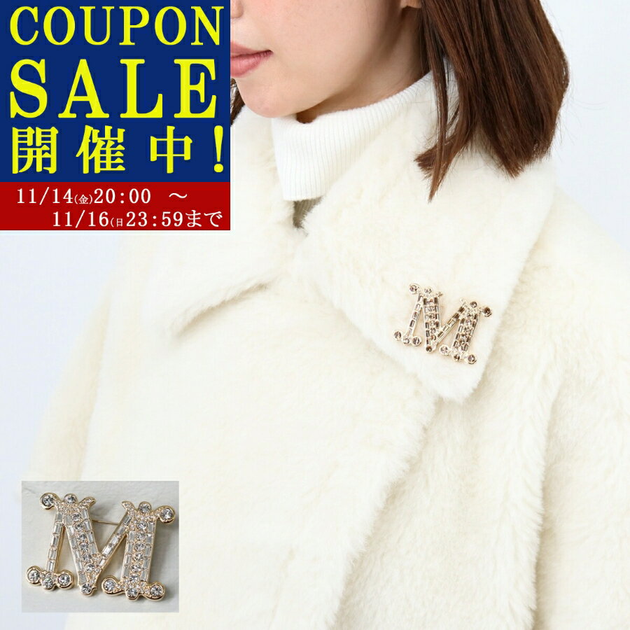 ■MAX MARA マックスマーラ BATH2 バス2 ブローチ 2524756012 600 クリスタル レディース Mロゴ アクセサリー ピンバッチ ギフト プレゼント ブランド【sale_1114】【SALE1000】のサムネイル