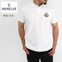 MONCLER モンクレール G2 091 8A00015 84556 MAGLIA POLO MANICA CORTA メンズポロシャツ ホワイト 白 WHITE ロゴパッチ 半袖 襟付き カットソー トリコロール 鹿の子 POLO SHIRT