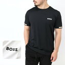 HUGO BOSS ヒューゴ ボス BOSS x Matteo Berrettiniカプセルコレクション 50506348 メンズロゴTシャツ ワッフルファブリック Tシャツ シグネチャーストライプ メッシュ 半袖 SS TEE クルーネック カットソー