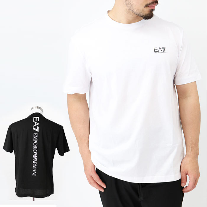 EMPORIO ARMANI EA7 エンポリオ アルマーニ イーエーセブン 8NPT18 PJ02Z 半袖Tシャツ メンズ レディース ユニセックス 男女兼用 コットン カットソー 半袖 クルーネック ロゴT シンプル 2024father