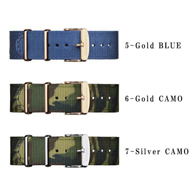 FLACHSMANN フラクスマン #37mm ナイロン 替えベルト 替え ベルト グリーン ホワイト ブルー 迷彩 プレゼント レディース メンズ ユニセックス 付け替え 時計 腕時計 交換用ベルト ブランド