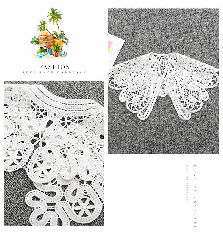 付け襟 レディース レース ビッグカラー クロシェ編み パール 秋 冬 春 夏 刺繍 つけえり クルーネック カジュアル ガーリー レトロ ナチュラル フェミニン お洒落 可愛い 薄手 レイヤード 重ね着風 白 黒 大人 こなれ感 オールシーズン お出かけ 通勤 通学 白 ホワイト