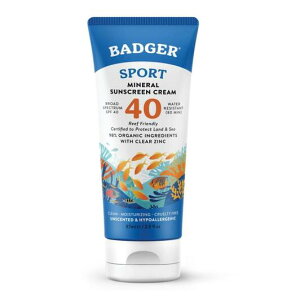 バジャー Badger 日焼け止め クリア亜鉛 SPF40 無香料 Clear Zinc Sunscreen Cream 87ml