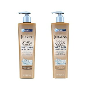 【ポンプ付き295ml】お風呂で使えて 簡単キレイ　ブロンズ肌【セルフタンニング】ローション Jergens　NaturalGlow Wet　ジャーゲンズ　ナチュラルグロウ　自然に日焼け肌