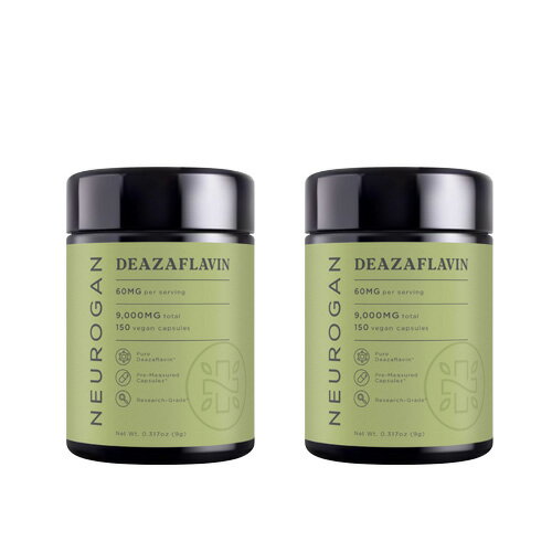 2個セット Neurogan デアザフラビン 60mg 【150カプセル】Deazaflavin capsules (9000mg total)