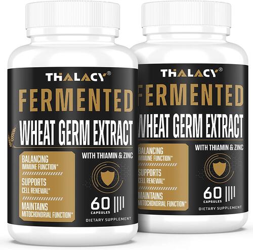 2個セット スペルミジン 13mg（60カプセル）亜鉛プラス Thalacy - Spermidine Wheat Germ Extract Capsules - 13mg　小麦胚芽エキス 1300mg ポリアミン