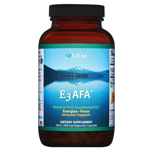 E3Live AFA【大容量！240カプセル】オーガニック スーパーフード 天然藻 イースリーライブ ブルーグリーンアルジー