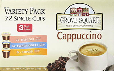 【カプチーノ】バラエティーパック【72個入り】　キューリグ kカップ　k-cup 　グローブスクエア　Grove Square Cappuccino K-CUP