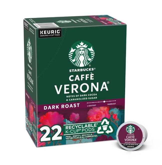 スターバックス　カフェベローナ110個（22×5箱）　ダークロースト キューリグ kカップ K-CUP　Starbucks Caff&#233; Verona