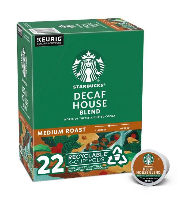 スターバックス　Decaf ディカフェ　ハウスブレンド44個（22×2箱）　ミディアムロースト キューリグ kカップ K-CUP　Starbucks Decaf　..