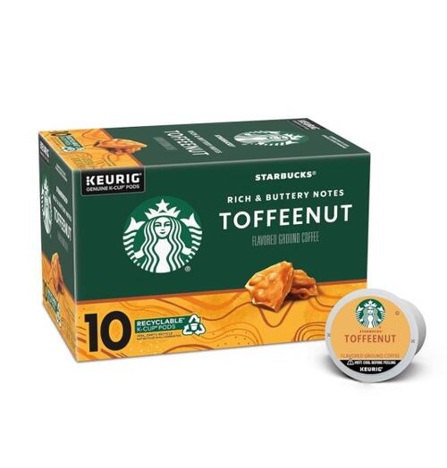 スターバックス　トフィーナッツ10個　ミディアムロースト キューリグ kカップ K-CUP　Starbucks Toffeenut