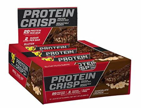 BSN プロテインバー 【57g x 12本】クリスプ チョコレートクランチ味 BSN Protein Crisp Protein Bar Chocolate Crunch