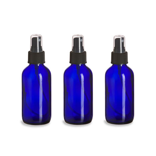 3本セット【1oz】30ml 遮光瓶 コバルトブルー ガラス スプレー ボトル ミニじょうご付き 青ボトル (Vivaplex)