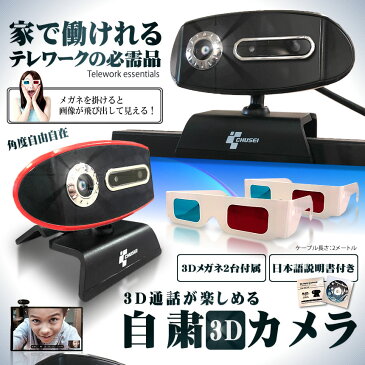 3Dウェブカメラ テレワーク 自粛 パソコン テレビ電話 会議 ネット飲み スカイプ通話 PC周辺機器 3DWEBCAM