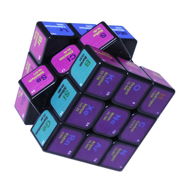 スピードキューブ3x3 化学元素周期表マジックキューブ 立体パズル おもしろ パーテ...