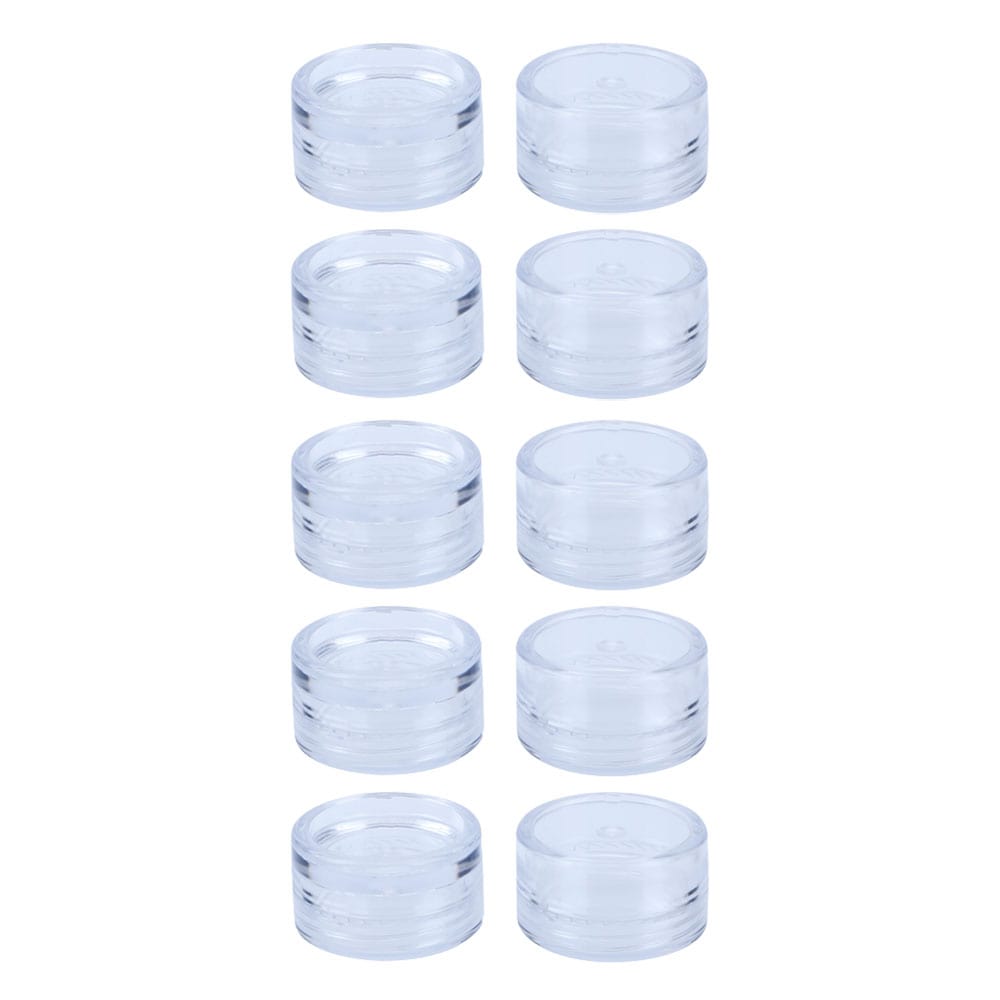小分け 丸 ケース フタ付き クリア 10個セット 5ml トラベル 旅行 グッズ 便利 収納 小物入れ ネイル ストーン パール ビジュー リボン アクセサリ...