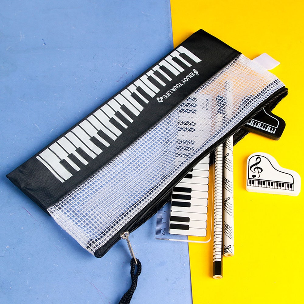 ピアノ 文房具 6点 セット ペンケース 小学生 おしゃれ かわいい 女の子 セット 送料無料