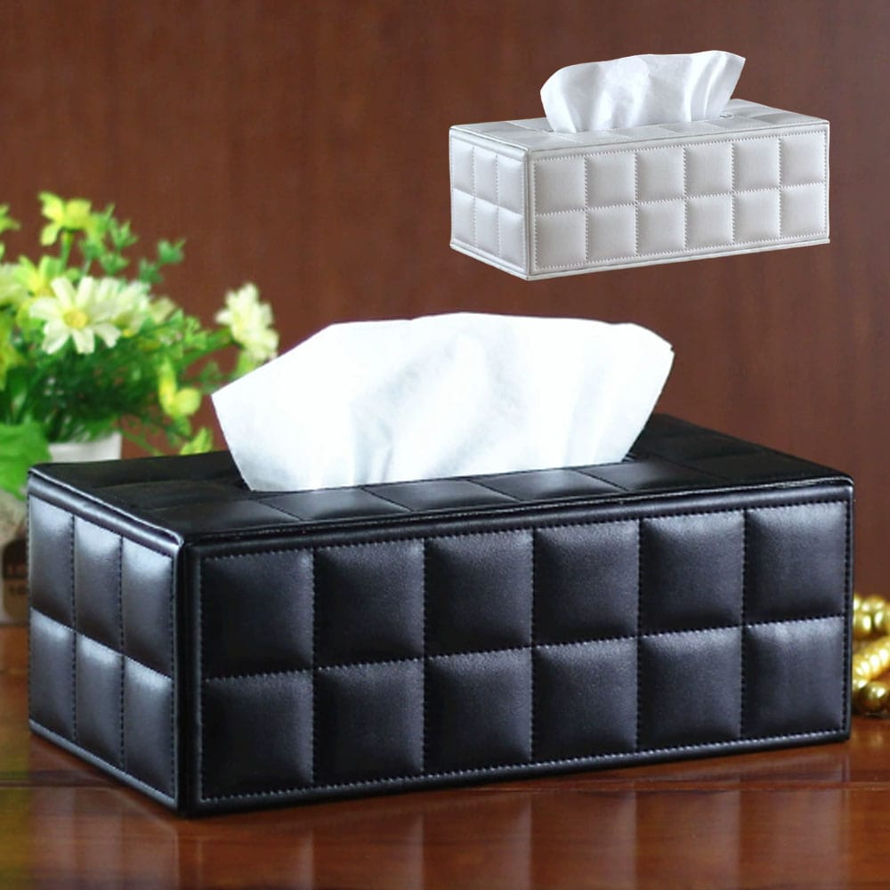 ティッシュケース レザー 車 PU 収納 車載 おしゃれ リビング オフィス BOX 車内 キルティング 高級 送料無料