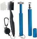 ゴルフ クリーニング ツール セット ゴルフクラブ ブラシと溝 掃除 器具 ケースハンドル一体化 ウェッジ U&V 角 溝用 クラブ掃除 多様途 収納便利