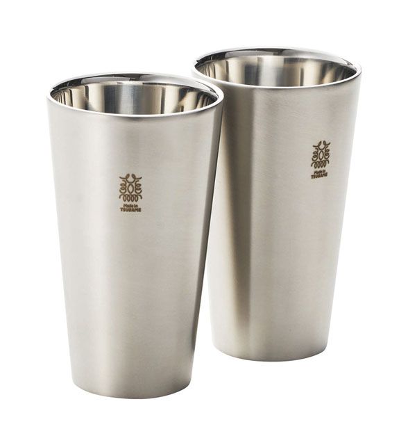 【 お歳暮 送料無料 冬ギフト 】 ステンレス タンブラー 二重構造 ハイボール 保冷 結露しにくい カップ 金属 シンプル 酒器 ビール ギフト300cc 2pcs SR-II サテン仕上げ