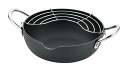 【 人気 お中元 送料無料 】 天ぷら鍋 厚さが自慢! 鉄の天ぷら鍋 20cm (アミ付き) IH ガスコンロ 対応