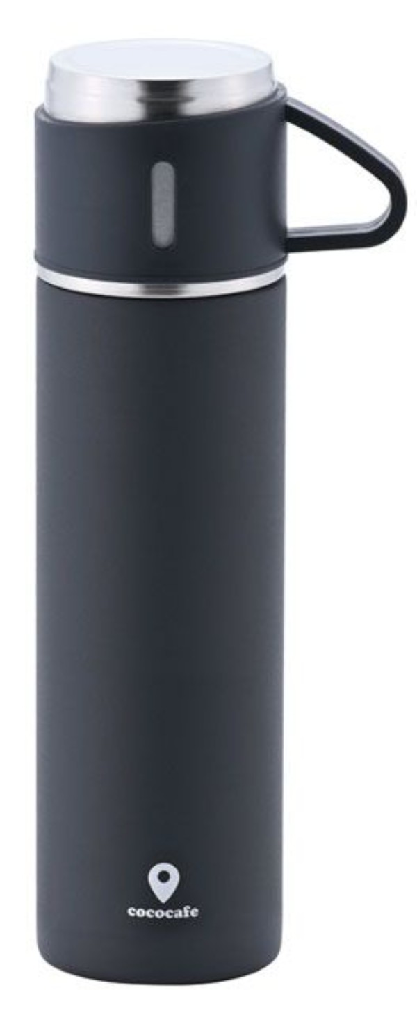 【 お歳暮 送料無料 冬ギフト 】 水筒 ステンレス ボトル コップ 付き 保温 保冷 ココカフェ- コップ付き真空二重ボトル