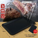 【 厳選 ギフト 送料無料 】 鉄板 角型 直火専用 グリルプレート ハンドル付き シーズニング不要 アウトドア キャンプ ポーチ付き 幅26cm×奥行18cm×高さ1.3cm 厚さ3mm GOGOキャンプメシ GO-03 黒