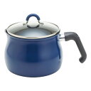 【 人気 お中元 送料無料 】 ToMay マルチポット IH対応 Lサイズ 16cm 3L (3-4人用) ネイビー ご飯鍋 ミルクパン 揚げ鍋 ふっ素樹脂加工 一人暮らし 新生活 IH 直火 OK 炒め物 揚げ物 煮物 湯沸かし 和え物 ボイル