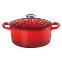 【 人気 お中元 送料無料 】 【Le Creuset】 シグニチャー ココット・ロンド 18cm レッド 鍋 両手鍋 錫物 ホーロー 調理器具 フランス製