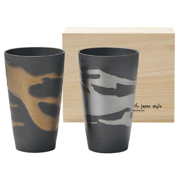 【最新 お歳暮 ギフト 送料無料】 清風の匠 田端繁道 金銀流し 泡立ちカップペア 酒器 カップ ぐいのみ タンブラー ジョッキ ビール ハイボール 日本酒 ウイスキー ロック ワイン (木箱入)