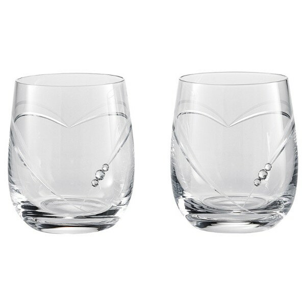 【 お歳暮 送料無料 冬ギフト 】 ストラス ハート イン ハート オールドグラス 250ml ペア 酒器 カップ ぐいのみ タンブラー ジョッキ ビール ハイボール 日本酒 ウイスキー ロック ワイン