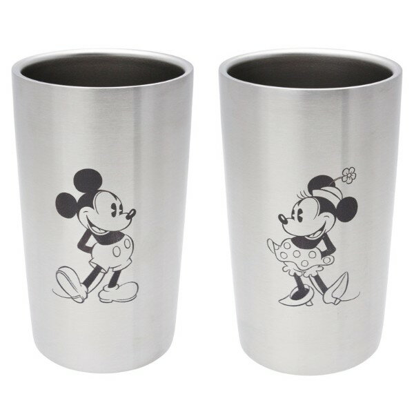 【 お歳暮 送料無料 冬ギフト 】 ディズニー タンブラー 2個セット 300ml 真空 保温 保冷 ギフトセット カップル用 ステンレス (ミッキー & ミニー) 81181