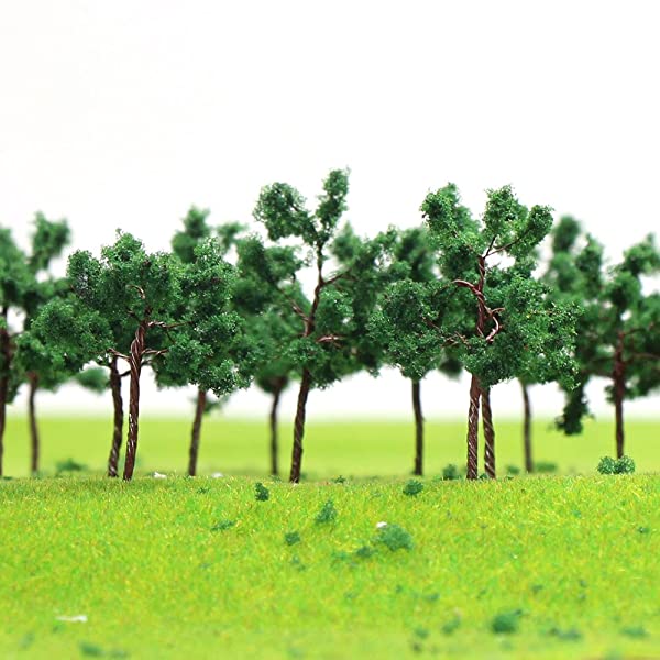 情景コレクション 樹木 モデルツリー ツリー模型 5cm 1:25-1:300 N HOゲージ用 40本 風景 箱庭 鉄道模型 建物模型 ジオラマ 教育 DIY