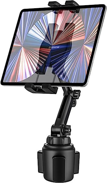 【最新進化伸縮アーム】 車載 タブレットホルダー 車カップ ネック調整可能 車用 タブレット ドリン