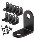 10個 セット アングルブラケット 30mm 棚受け ステンレス L字 転倒防止 補強 金具 ネジ付き 厚さ2mm 黒 (30*30*2mm) 送料無料