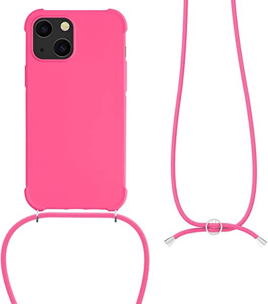 iPhone 13 mini ケース - 肩掛けケース ロープ ストラップ付き シリコン カバー - 斜めがけ 送料無料 3
