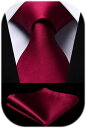 結婚式 赤 ネクタイ チーフ セット メンズ 無地 シルク ブランド 高級 ビジネス フォーマル 入学式 卒業式 礼服用 紳士 プレゼント 送料無料