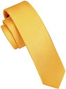 イエロー ナロータイ メンズ ネクタイ 黄色 無地 細め 結婚式 幅5.5cm シルク 洗える ブランド 送料無料