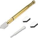 ガラスカッター ガラス切削工具 ローラータイプ 滑り止め取っ手のスチール製刃 切断板厚3〜12mm 付2個替刃 送料無料