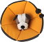犬 猫 エリザベスカラー ペット用品 傷舐め防止 引っ掻き防止 調節可能 柔らかい 超軽量 布製（オレンジ XS）